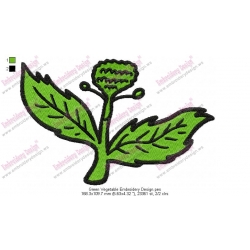 Green Vegetable Embroidery Design